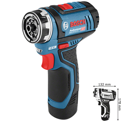 Bosch GSR 12V-15 FC Professional Akülü Delme Vidalama resmi