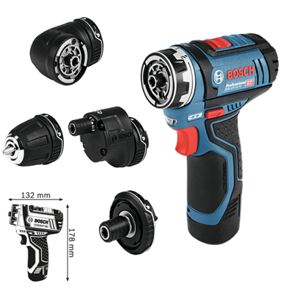 Bosch GSR 12V-15 FC Set Professional Akülü Delme Vidalama resmi