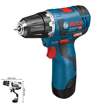 Bosch GSR 12V-20 Professional Akülü Delme Vidalama resmi